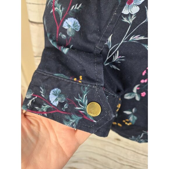 Joules Right As Rain Floral Jacket US14 UK18 Womens Navy Full Zip - Picture 5 of 11